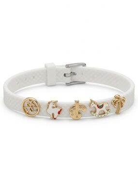 White Adjustable Charm Bracelet